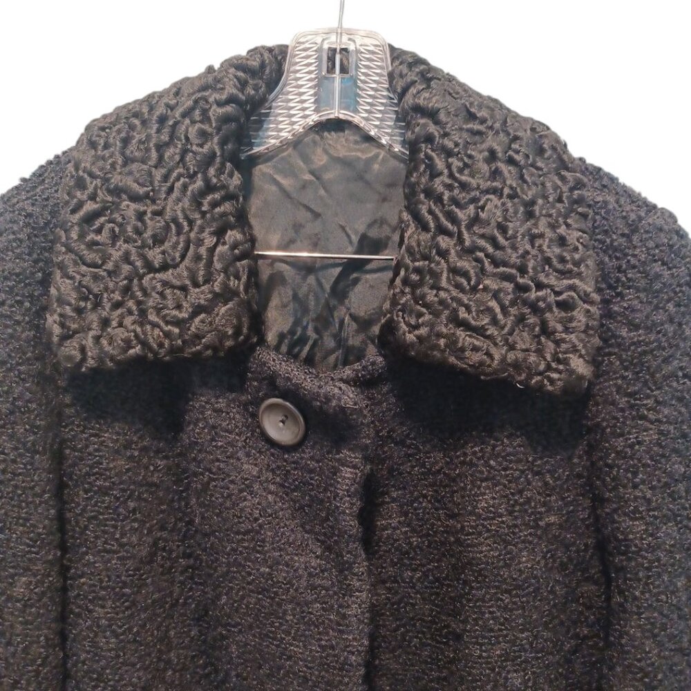 Faux Curly Lamb Jacket size XL - Lined - Vintage 4623